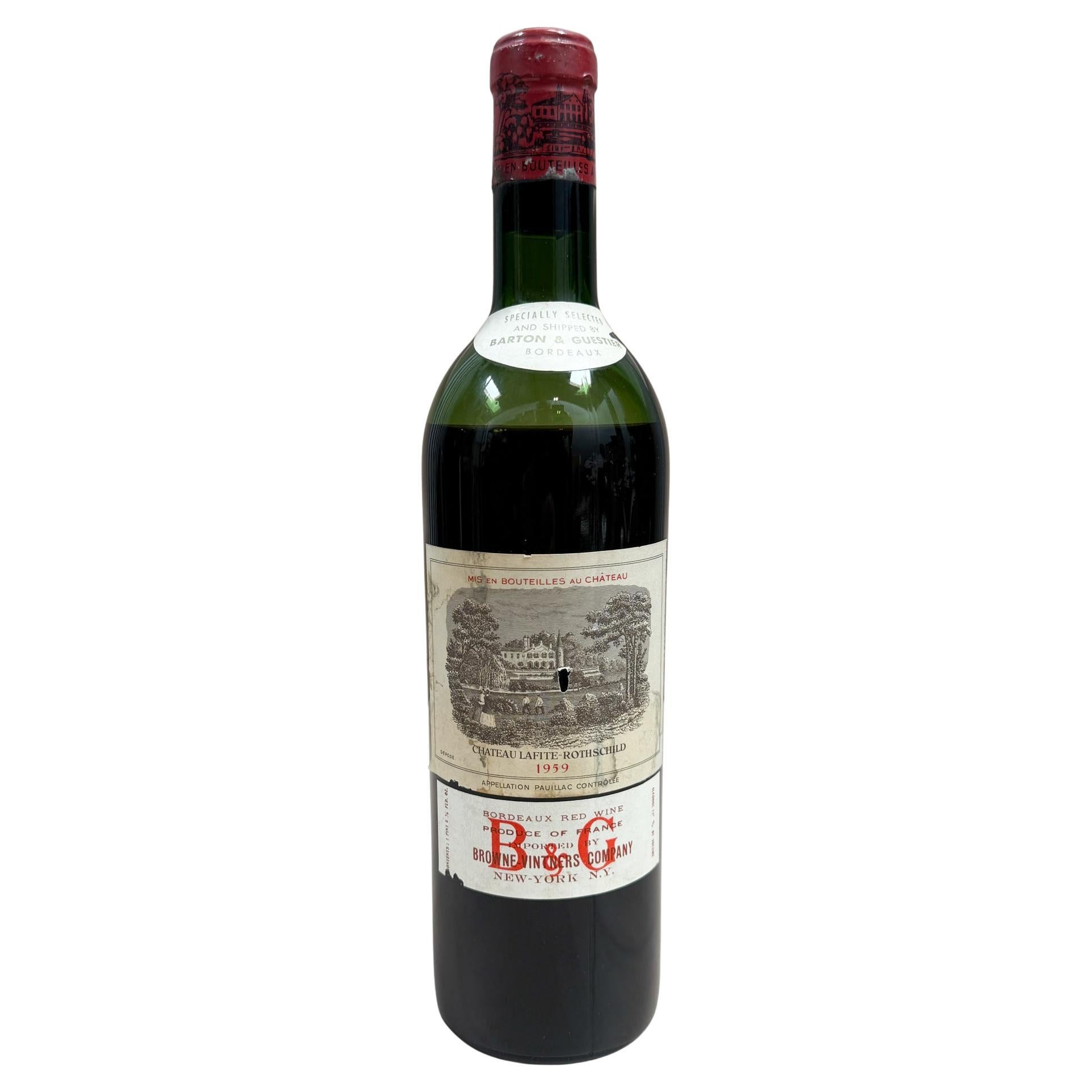 1959 Château Lafite-Rothschild Pauillac France Vintage Bordeaux Red Wine en vente