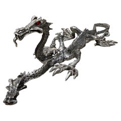 Miniatura vintage de 1986 de Ral Partha, de peltre, representando un dragón guardián de dos cabezas