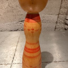 Traditional Japanese Kokeshi Doll Signed, Mid Century Modern Japan