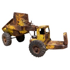 Vintage Pressed-Steel Articulated Rock Hauler Earthmover Toy Nylint