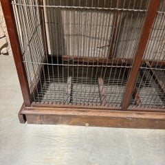vintage Victorian architectural-style wooden birdcage Wood Steel