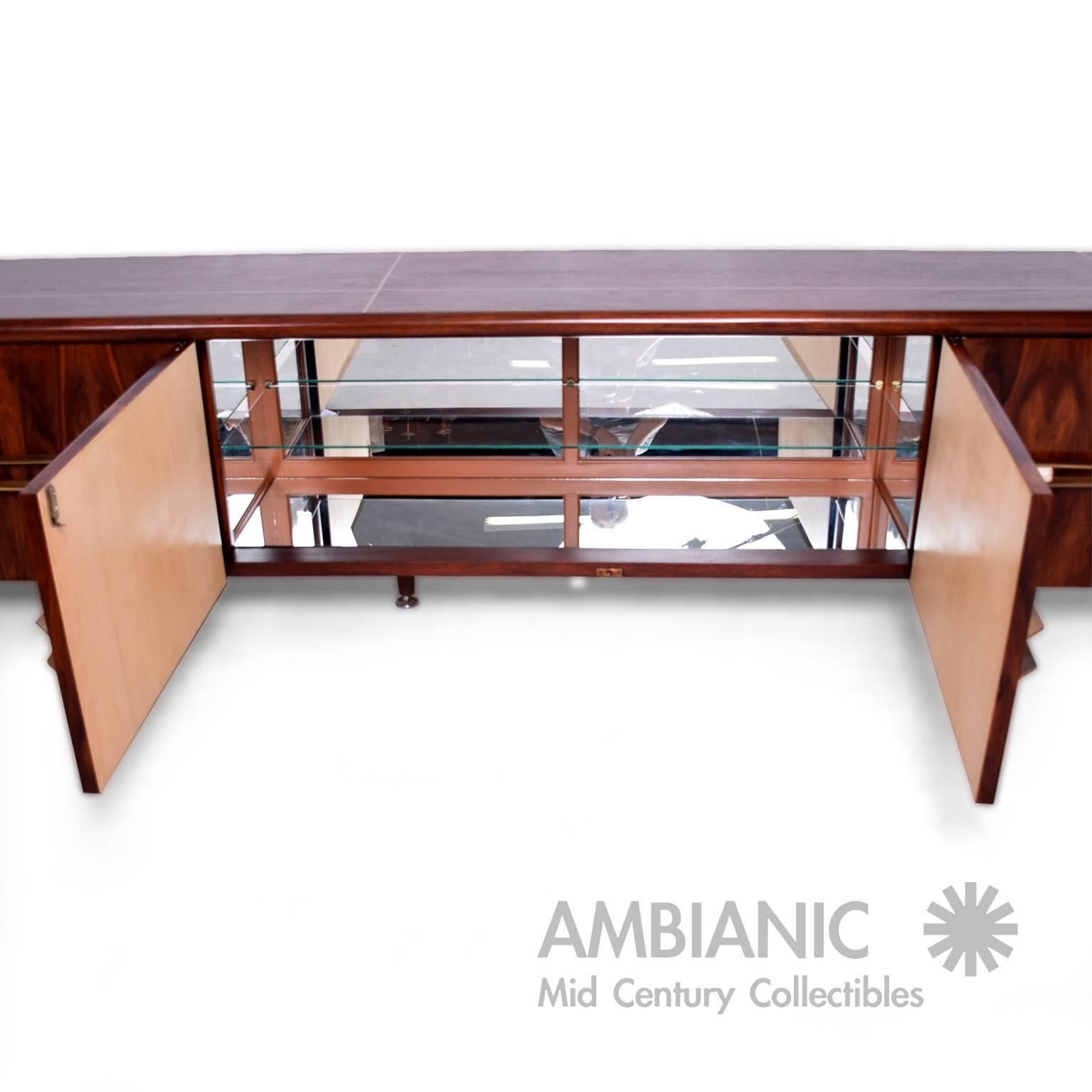 Bronze Long Rosewood Credenza by Frank Kyle 