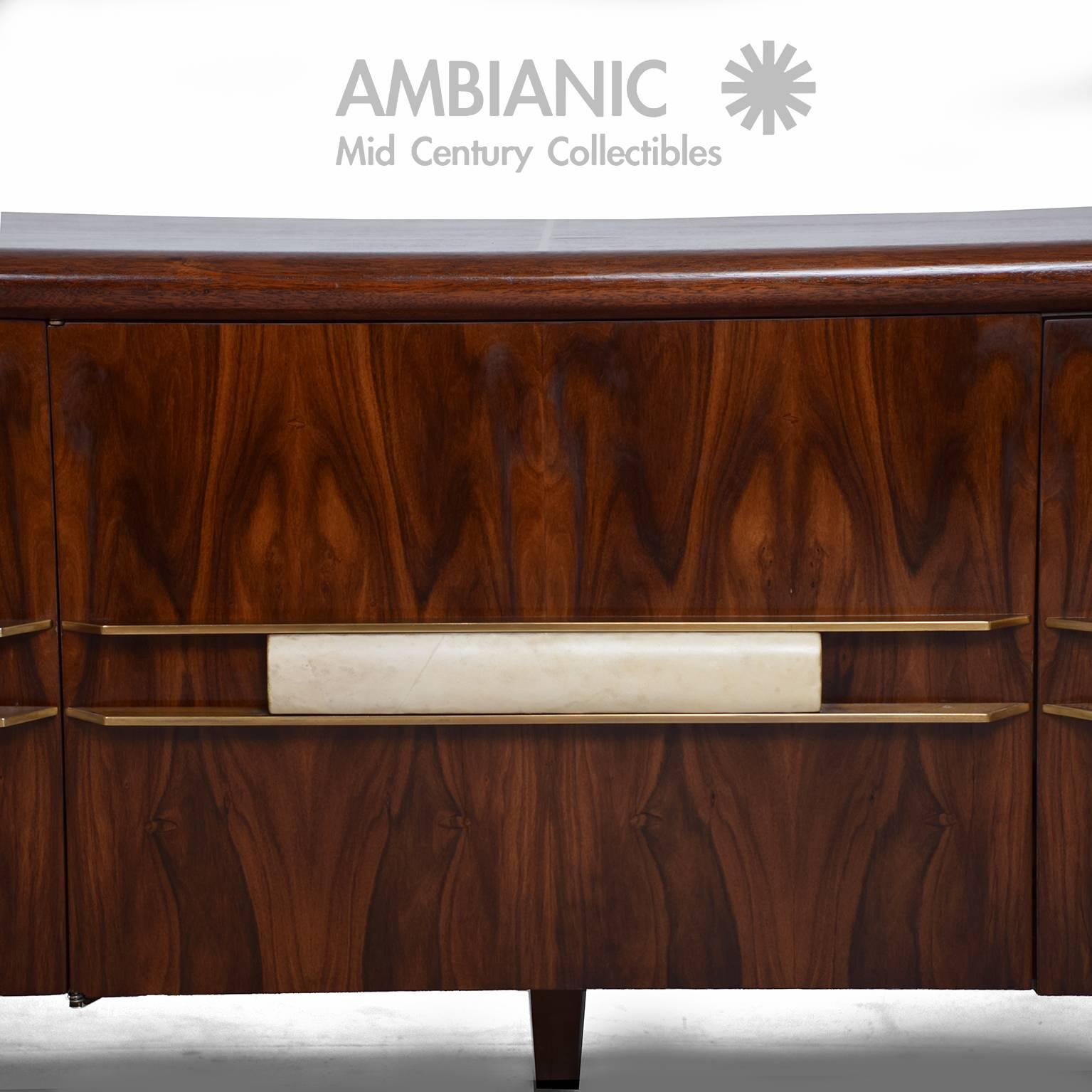 Mid-20th Century Long Rosewood Credenza by Frank Kyle 
