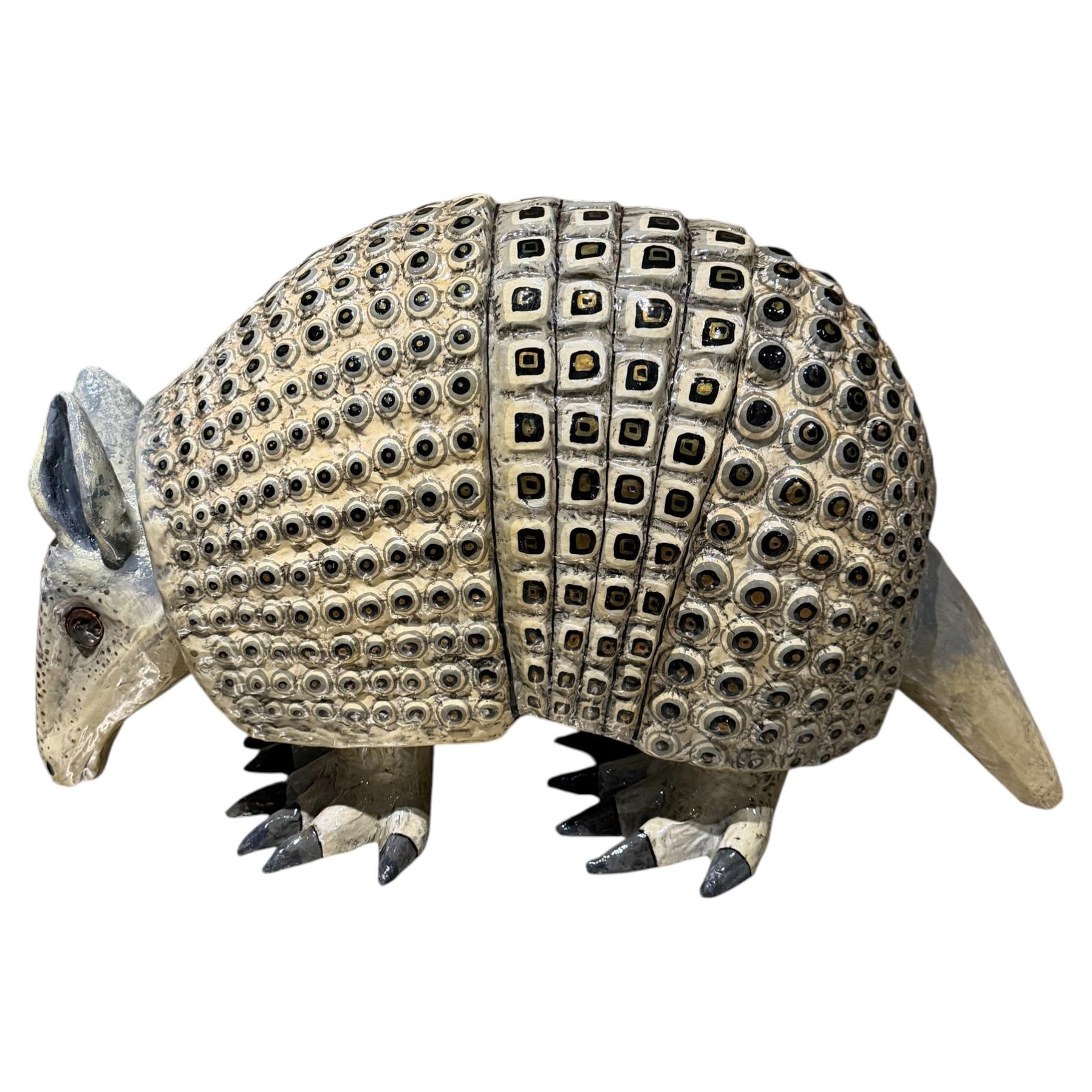 Surrealist Paper Mache Armadillo Sculpture Sergio Bustamante For Sale