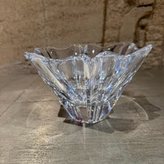 Vintage Orrefors Orion Clear Crystal Art Glass Bowl Lars Hellsten Sweden