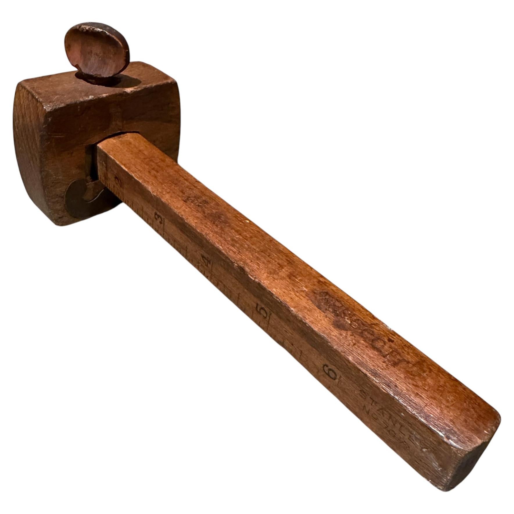 Pre-owned Stanley Vintage  No. 61 Wooden Marking Gauge Decorative Industrial Decor In Brown