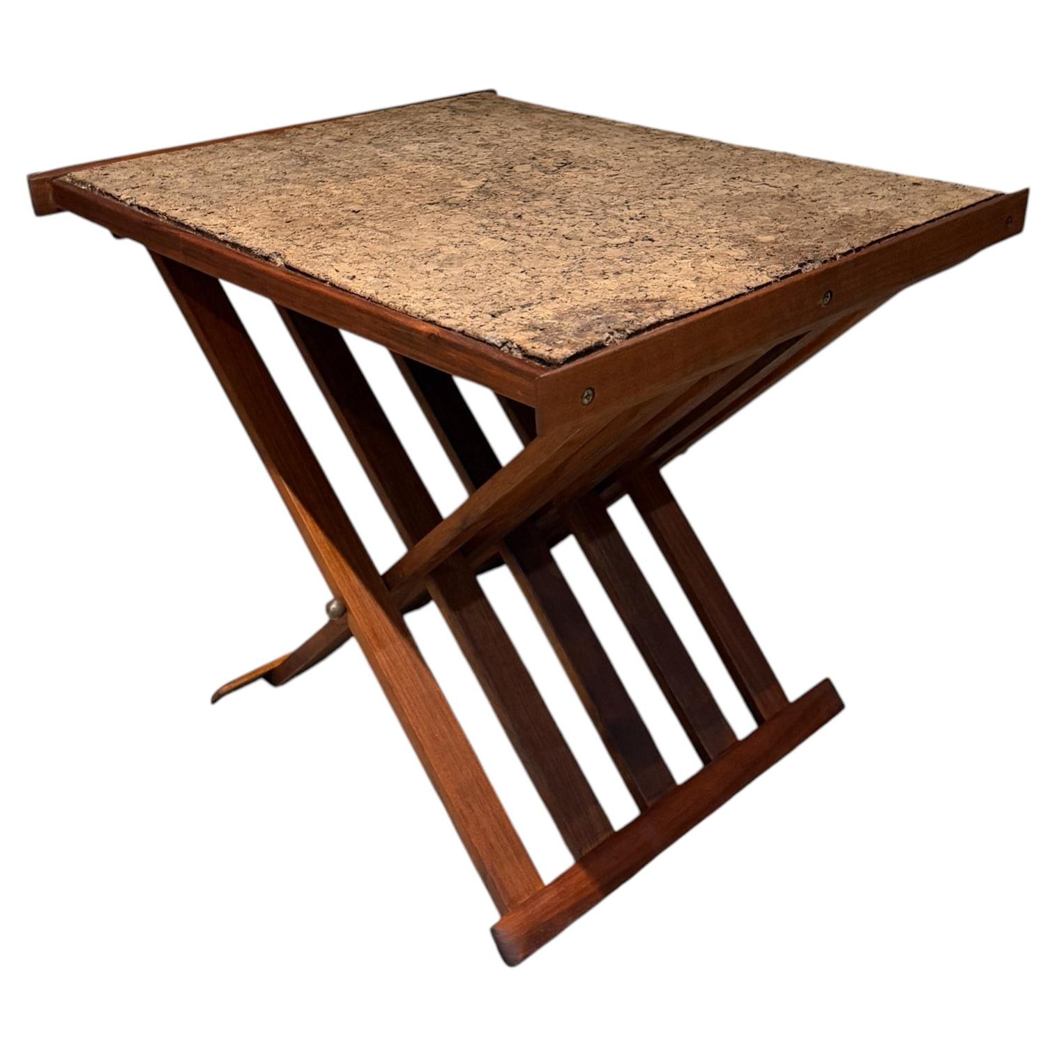 Pre-owned Drexel Folding Campaign Tray Table Kipp Stewart & Stewart Macdougall  In Brown