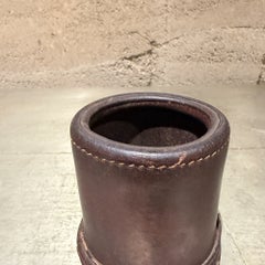 Vintage Brown Leather Dice Cup After Paul Dupré-Lafon