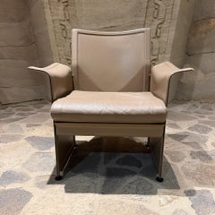 Korium Leather Armchair by Tito Agnoli for Matteo Grassi Italy Post Modern