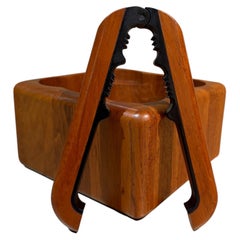 Nussknacker- und Nussschalen-Set im Mid-Century-Modern-Stil aus Teakholz mit Stabverkleidung von Flemming Digsmed Nissen