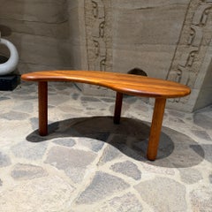 Solid Teak Wood Coffee or Side Table in a Kidney Shape Mid Century Modern