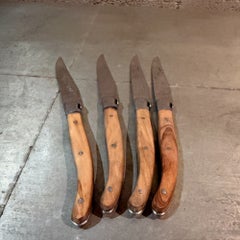 A Set of Laguiole-Style Steak Knives Wood and Stainless Steel