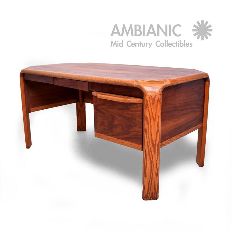 Lou Hodges Mid Century Modern Desk Walnut And Oak For At 1stdibs For Your Consideration A Mid Century Modern Desk Attributed To Lou Hodges Walnut With