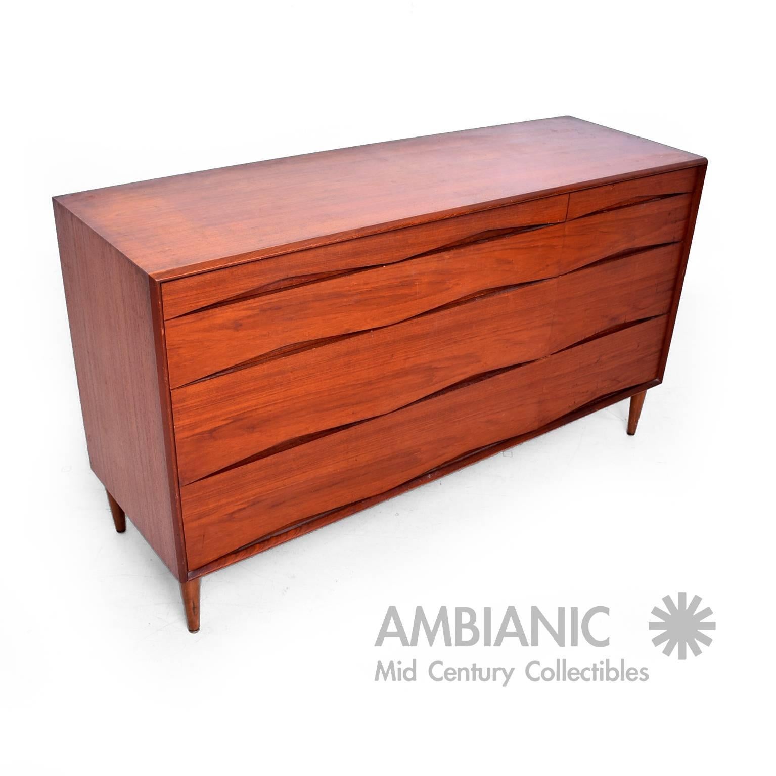 Mid-20th Century Danish Modern Double Dresser Credenza in the Style of a Vodder