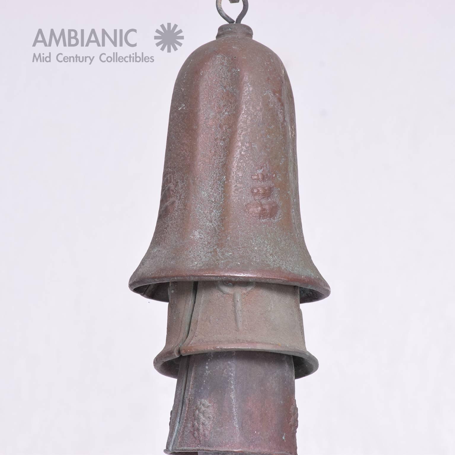 Mid-20th Century Mid-Century Modern Cast Bronze Bell Wind Chime after Soleri