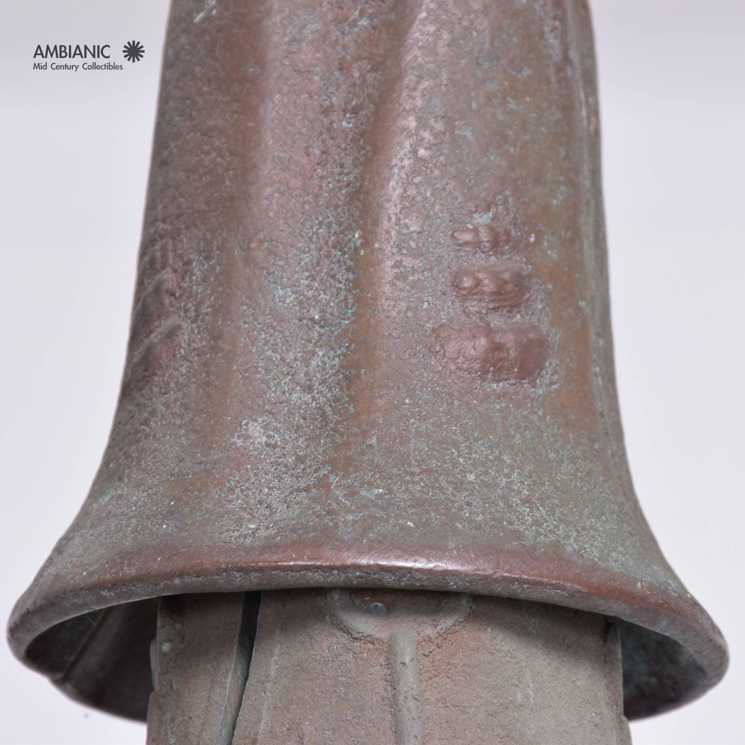 Brass Mid-Century Modern Cast Bronze Bell Wind Chime after Soleri