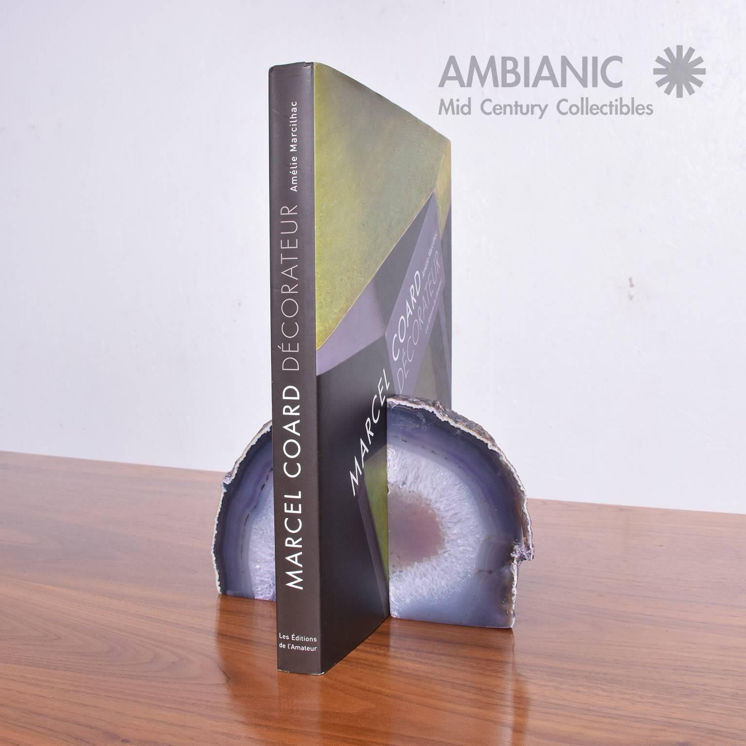 Contemporary Pair of Amethyst Bookends Made in Brazil, Modern