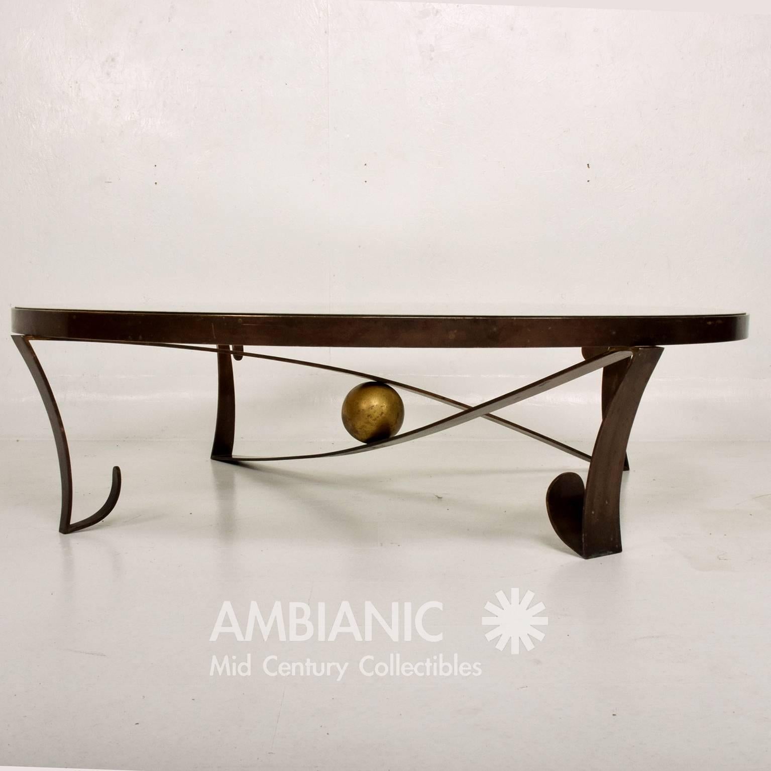 Arturo Pani Round Cocktail Table  Patinated Bronze 3