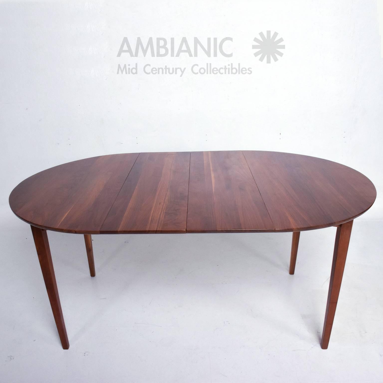 American Mid-Century Modern Solid Walnut Dining Table