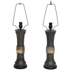 Pair of Oriental Hollywood Regency Table Lamps