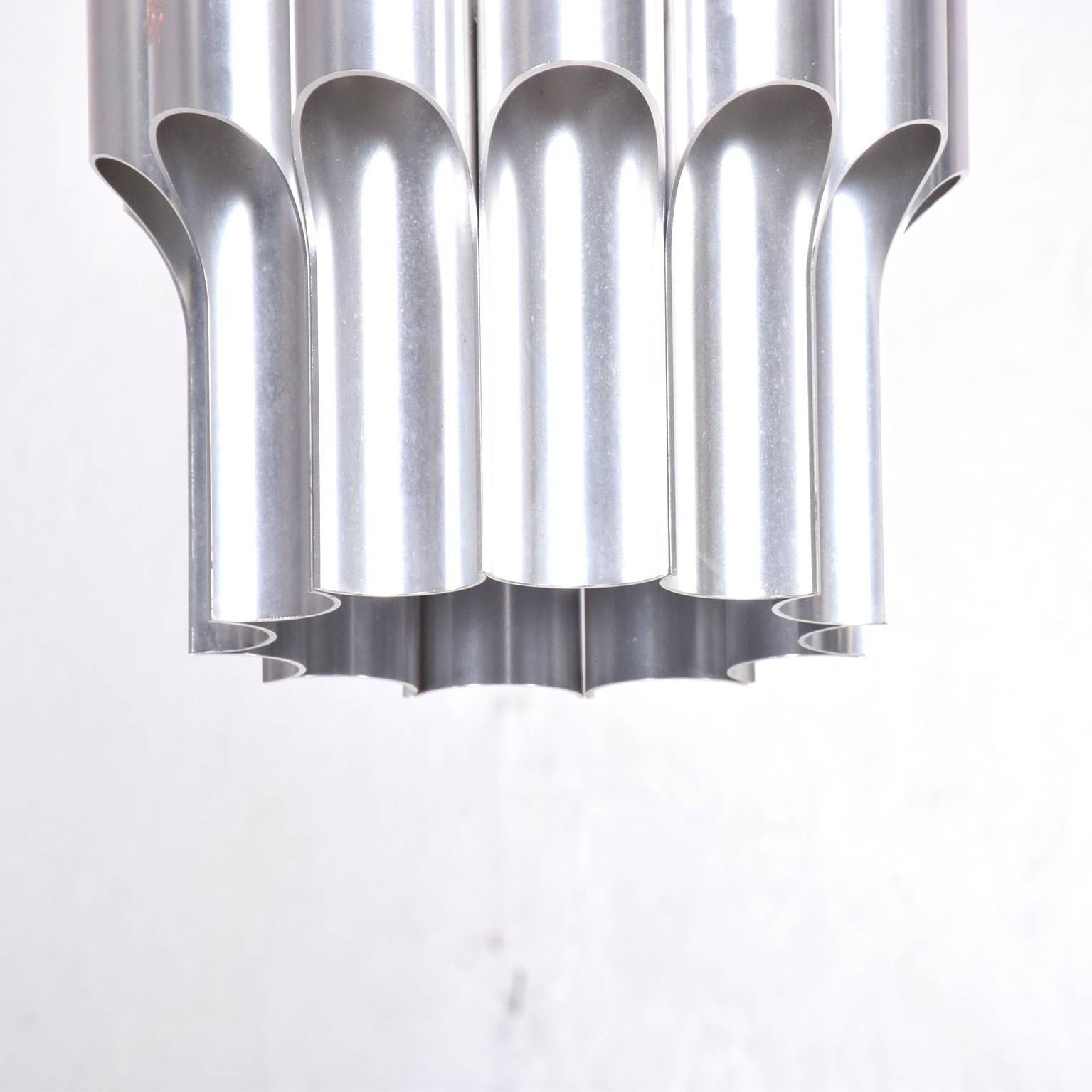 Aluminum Mid-Century Modern European Hanging Fixture Lamp