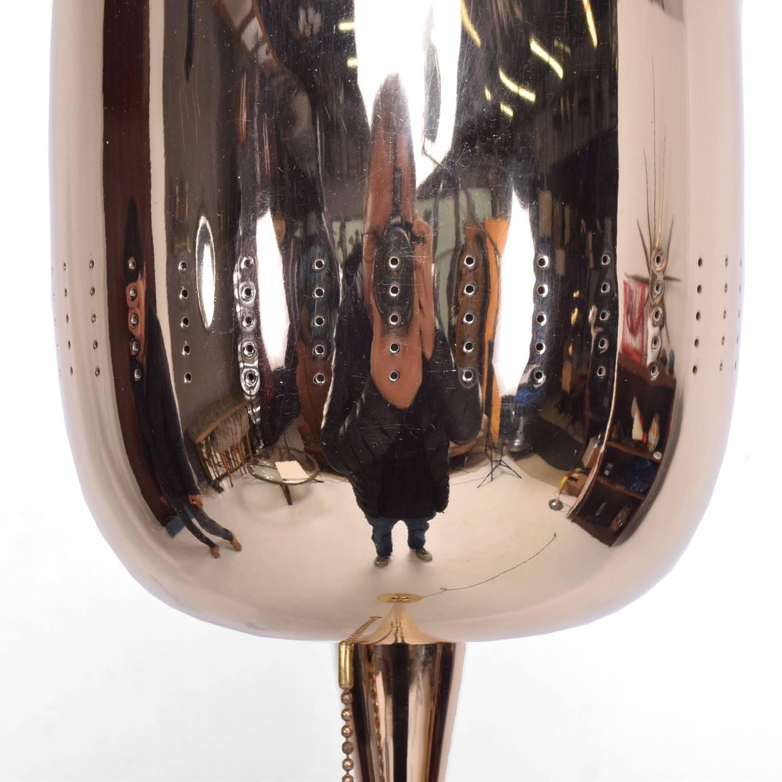 American Brass Torchiere Mid-Century Modern Floor Lamp