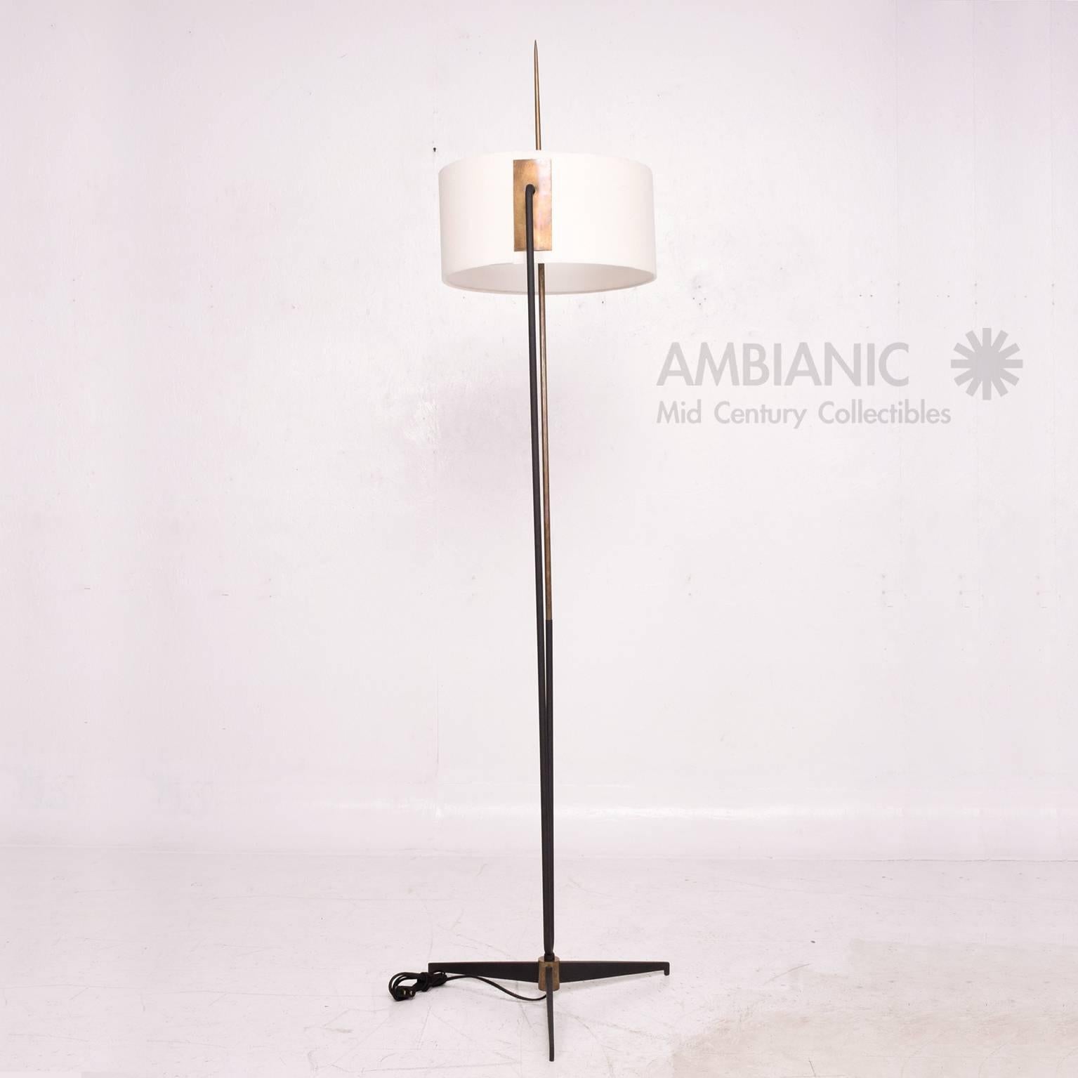 Brass Pair of French Floor Lamps