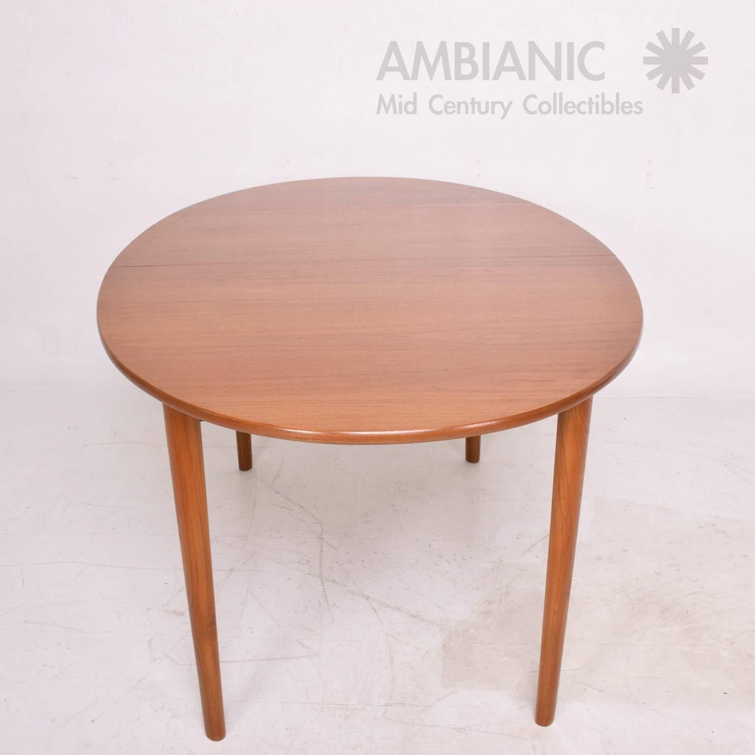Danish Modern Teak Dining Table Oval Shape with Extensions 2
