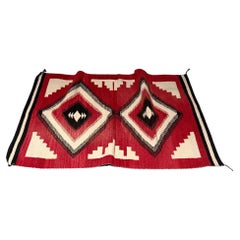Tessuto Navajo intrecciato a mano con trama piatta, motivo geometrico, anni '1900