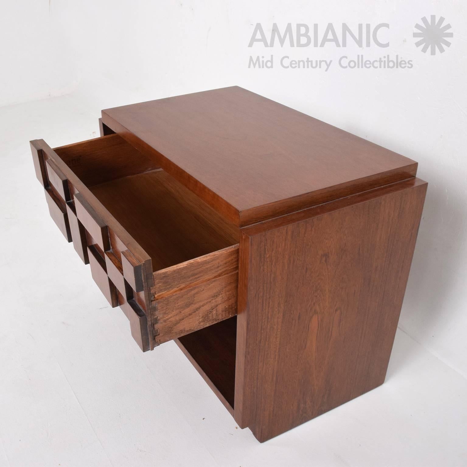 American Mid-Century Modern Lane Brutalist Nightstand