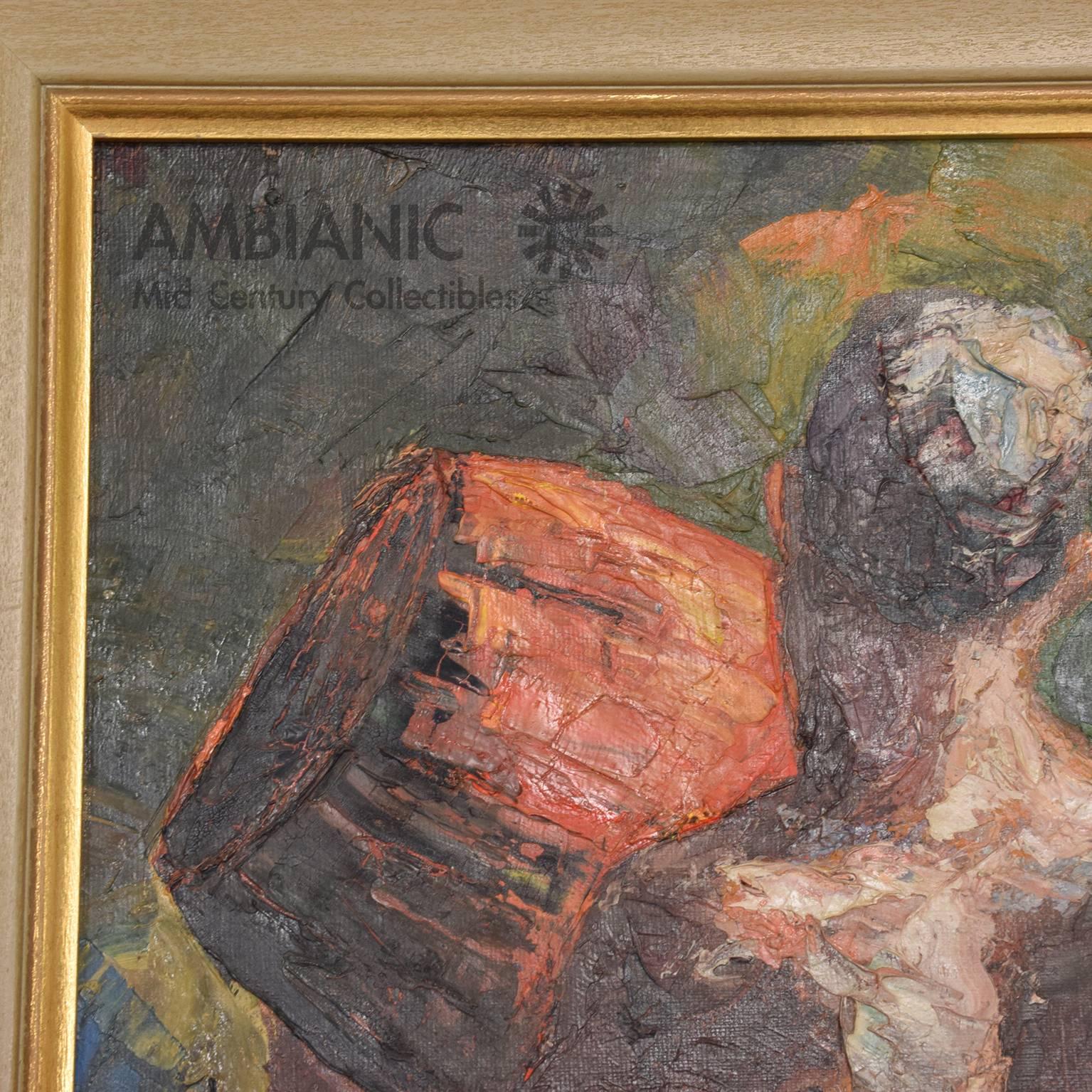 Mid-20th Century Oil in Canvas Mid-Century Period Painting Agnes Magruder Mougouch Fielding