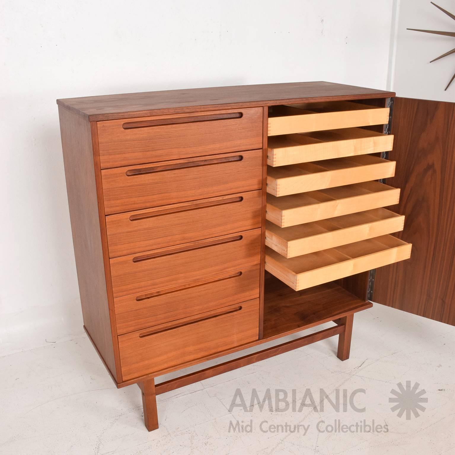 Nils Jonsson Teak Highboy Tall Dresser Danish Modern 2