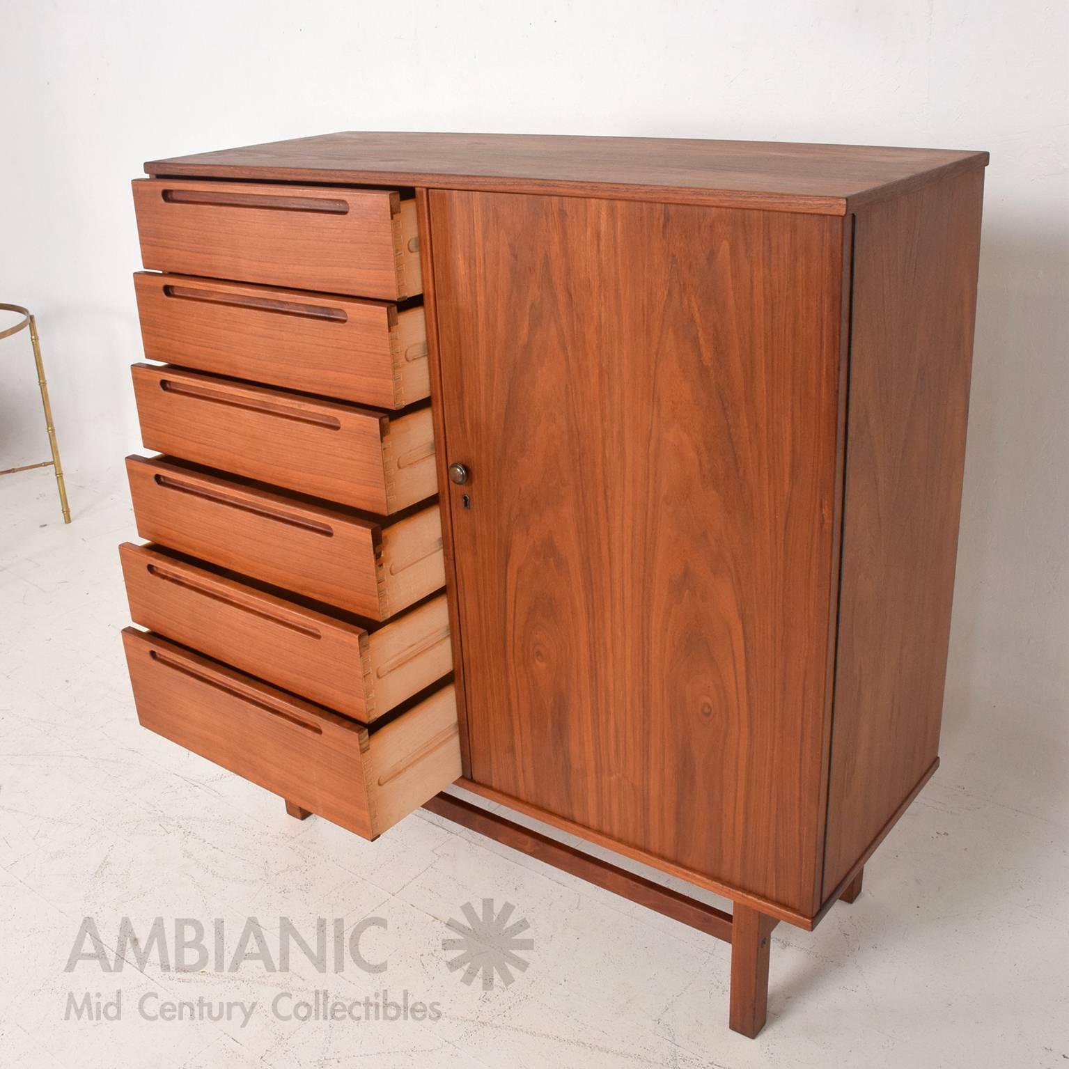 Nils Jonsson Teak Highboy Tall Dresser Danish Modern 3