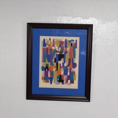 Carlos Merida Lithographie-Bleistift, signiert, Moderne der Mitte des Jahrhunderts