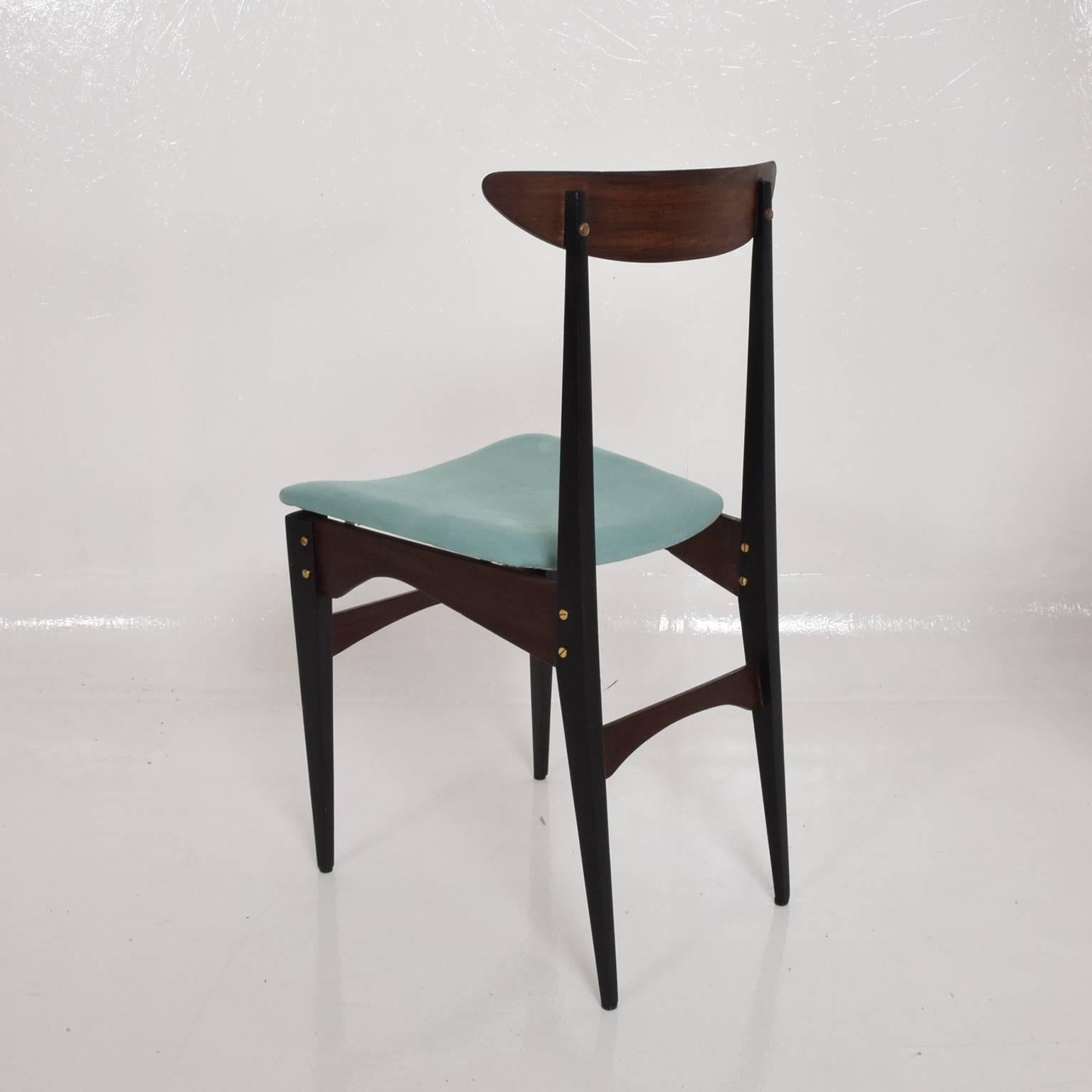 Mahogany Mid-Century Modern Italian Side Chair in The Style of Gio Ponti