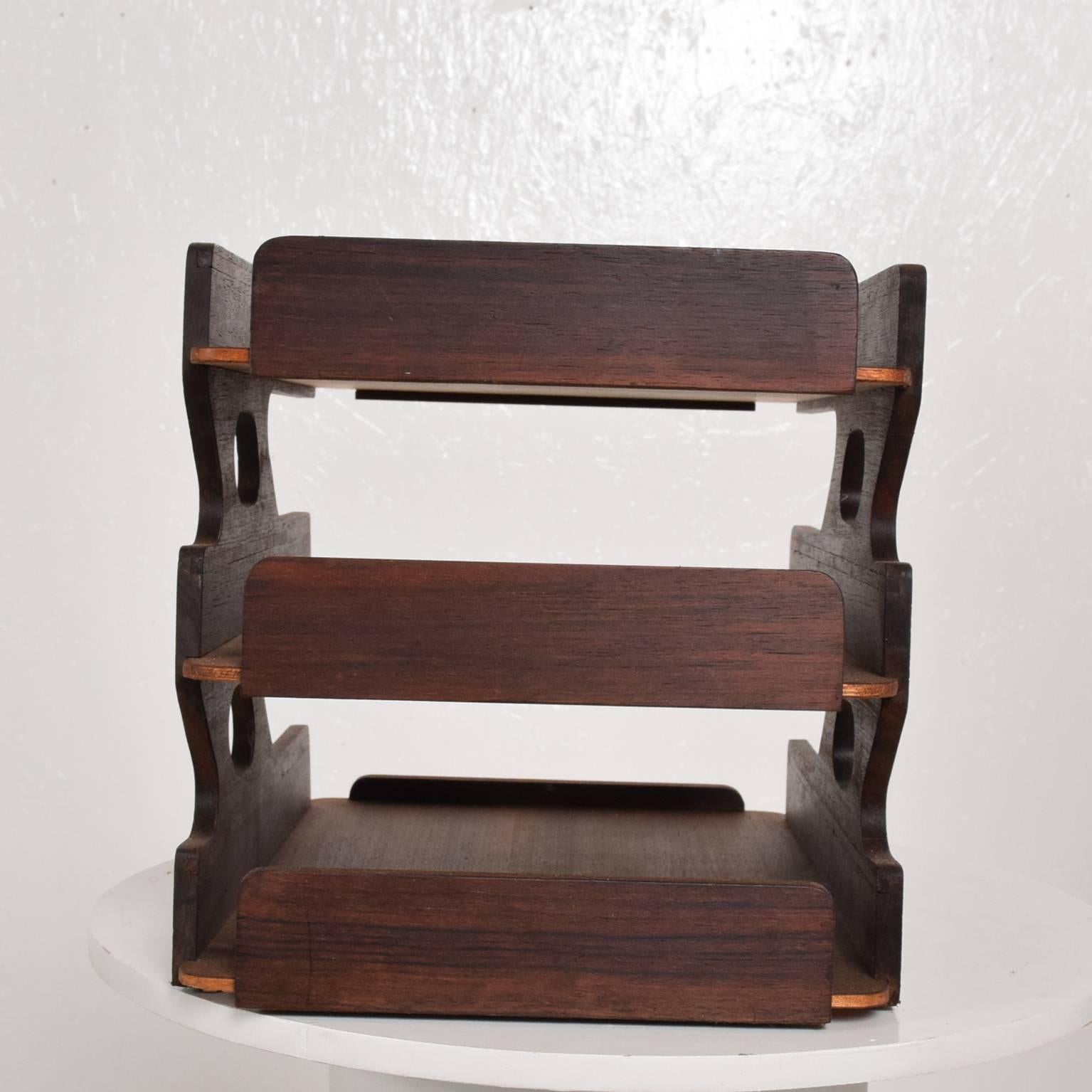 American Miid-Century Modern Rosewood Office Tray Desk Accessory