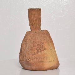 Mid-Century Modern Pottery Ceramic Vase Signed Set Spoon