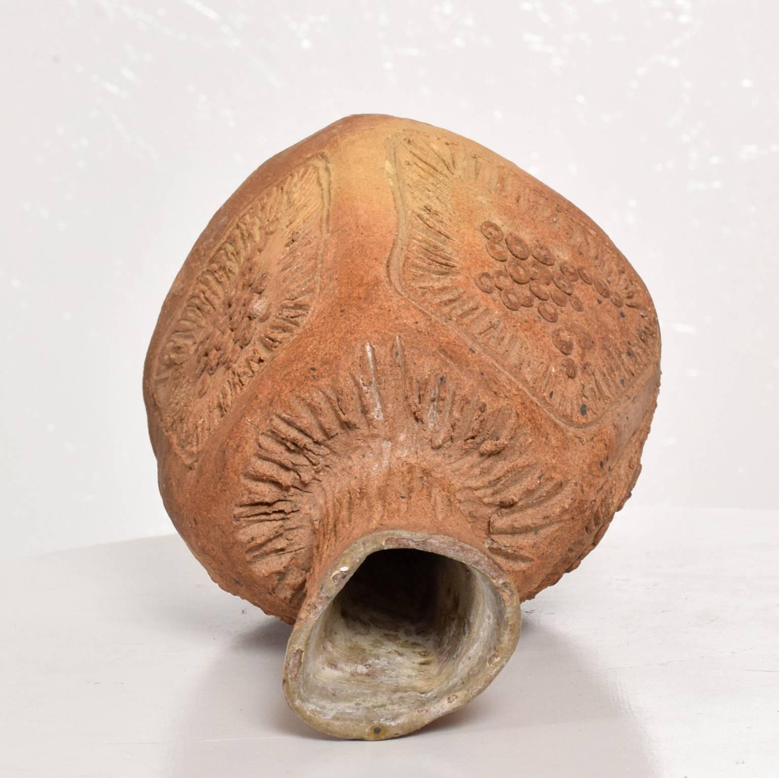 Mid-Century Modern Pottery Ceramic Vase Signed Set Spoon 5