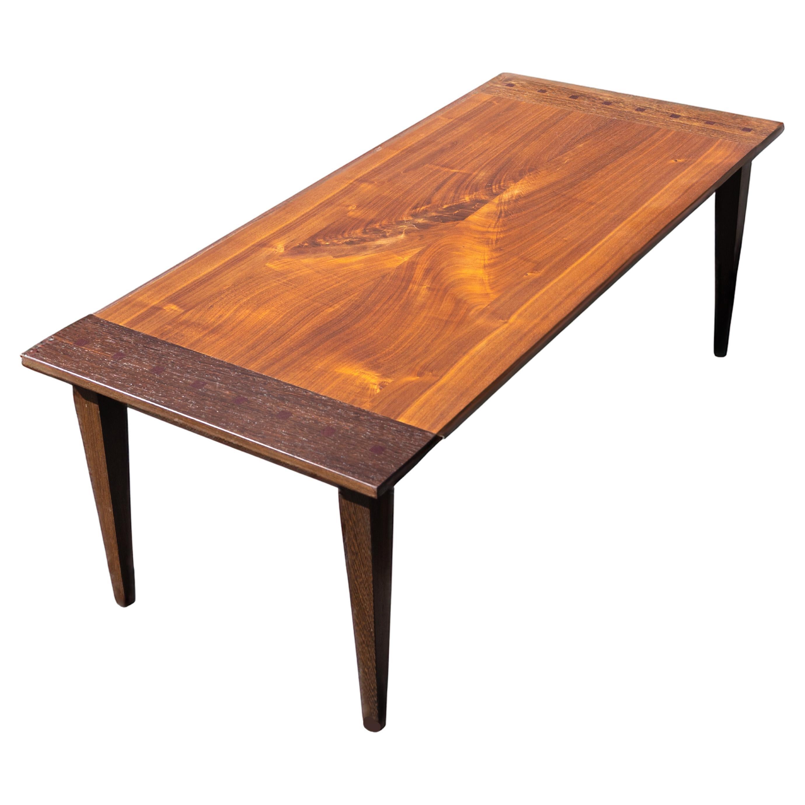 Pegged Joinery Endcap Coffee Table - Wenge  Black Walnut  Purple Heart For Sale
