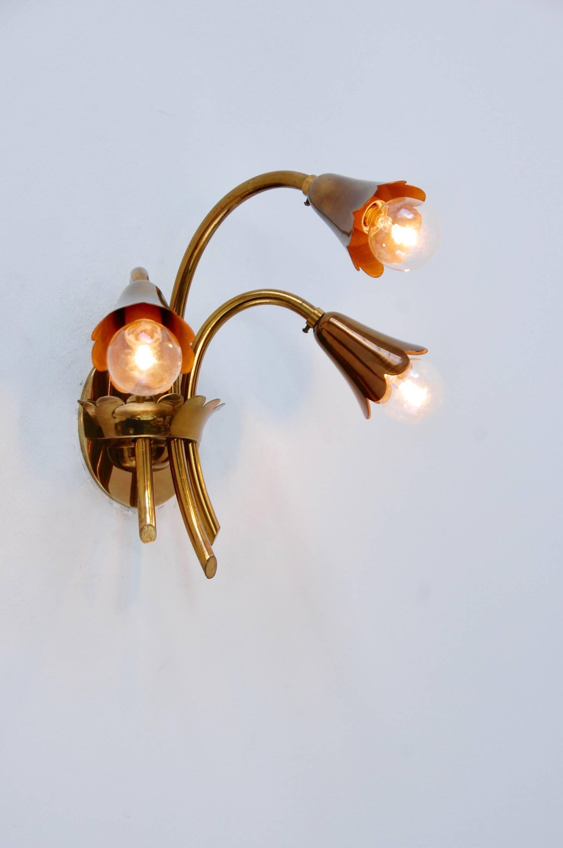 Botanical Italian Sconces In Excellent Condition In Los Angeles, CA