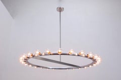 Satin Aluminum Circular Chandelier by Lumfardo Luminaires