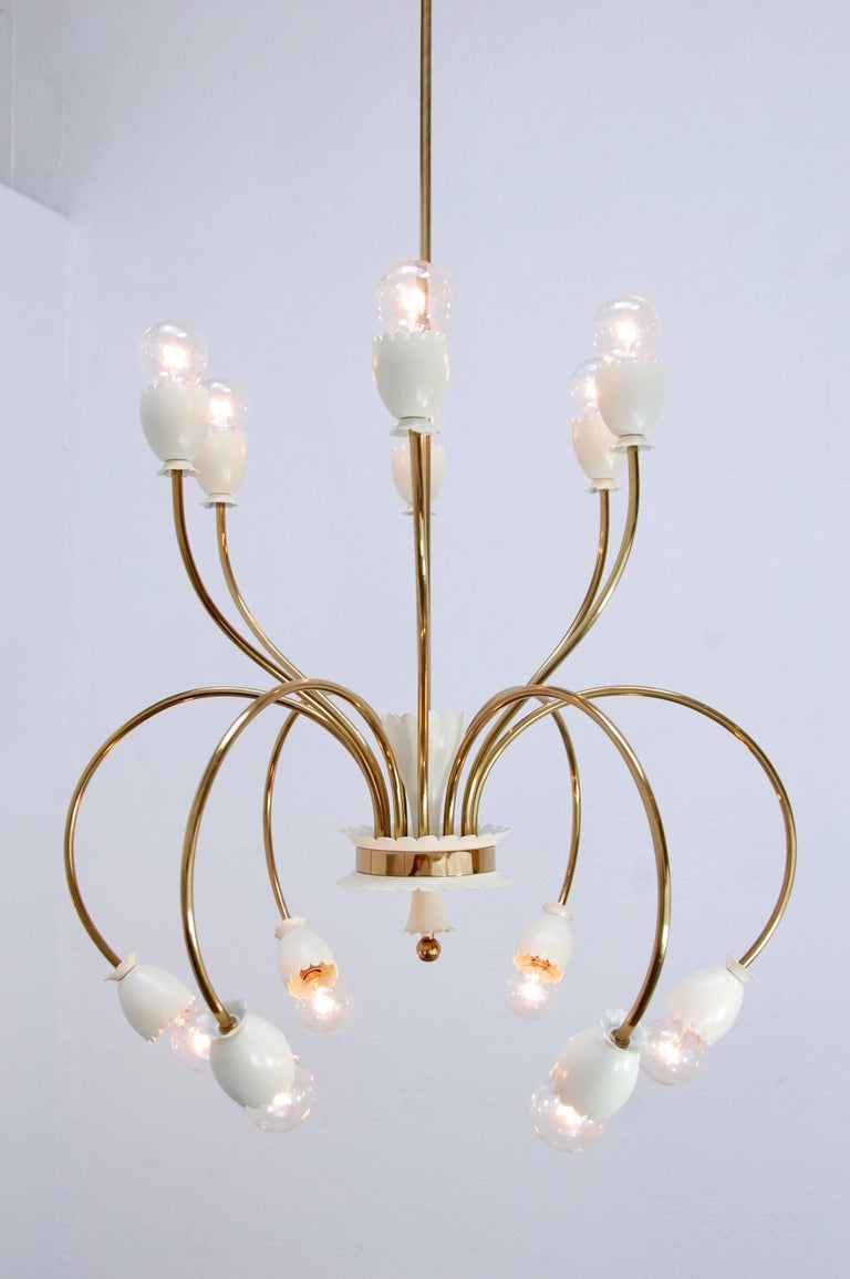 Twelve-Light Botanical Chandelier at 1stDibs