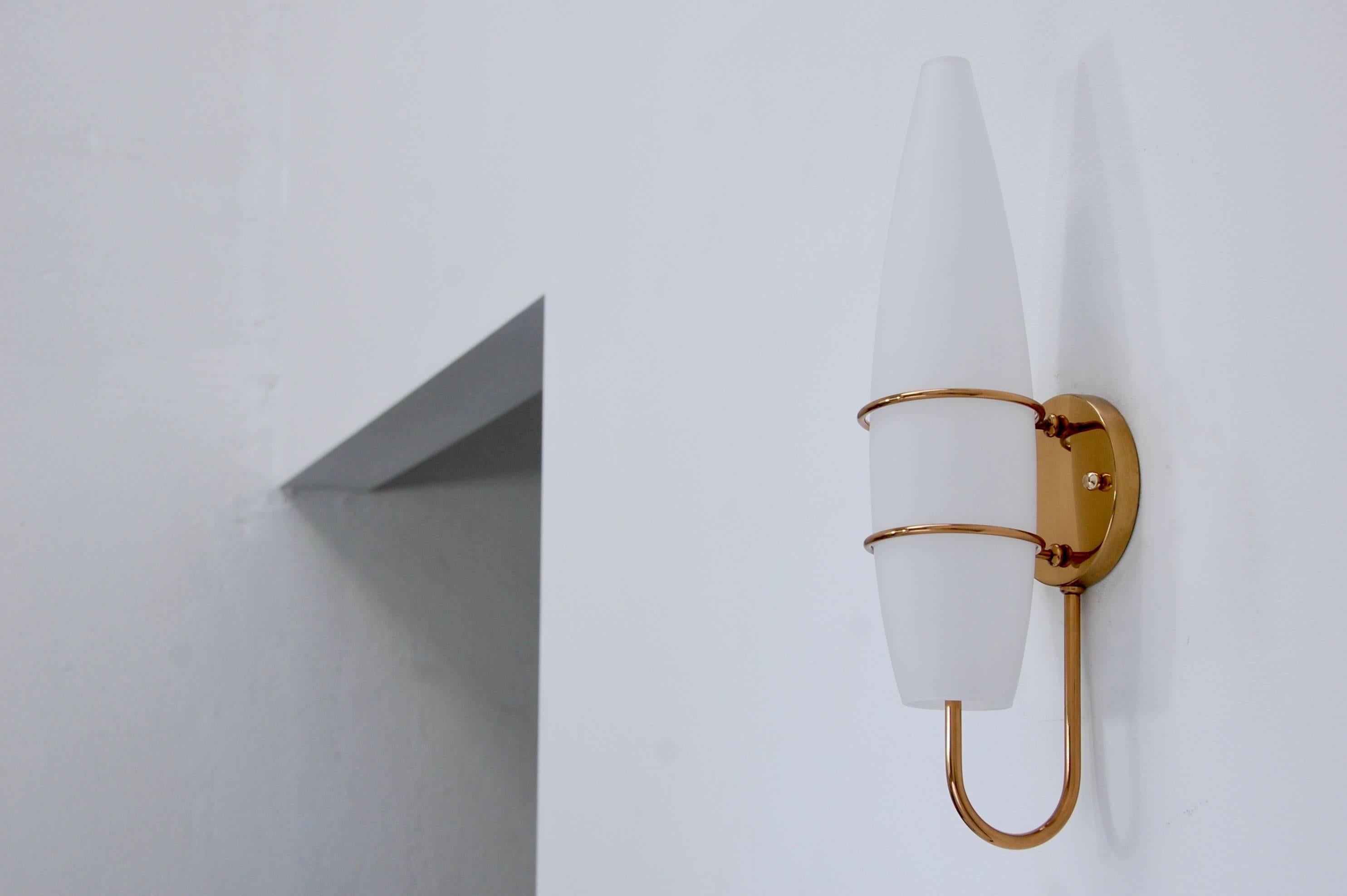 Brass Double Ring French Sconces