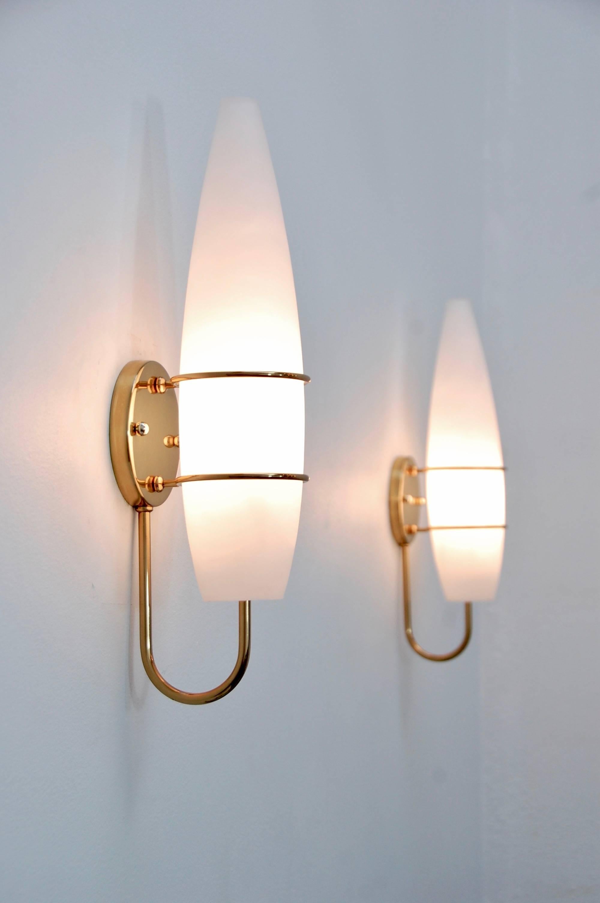 Mid-20th Century Double Ring French Sconces