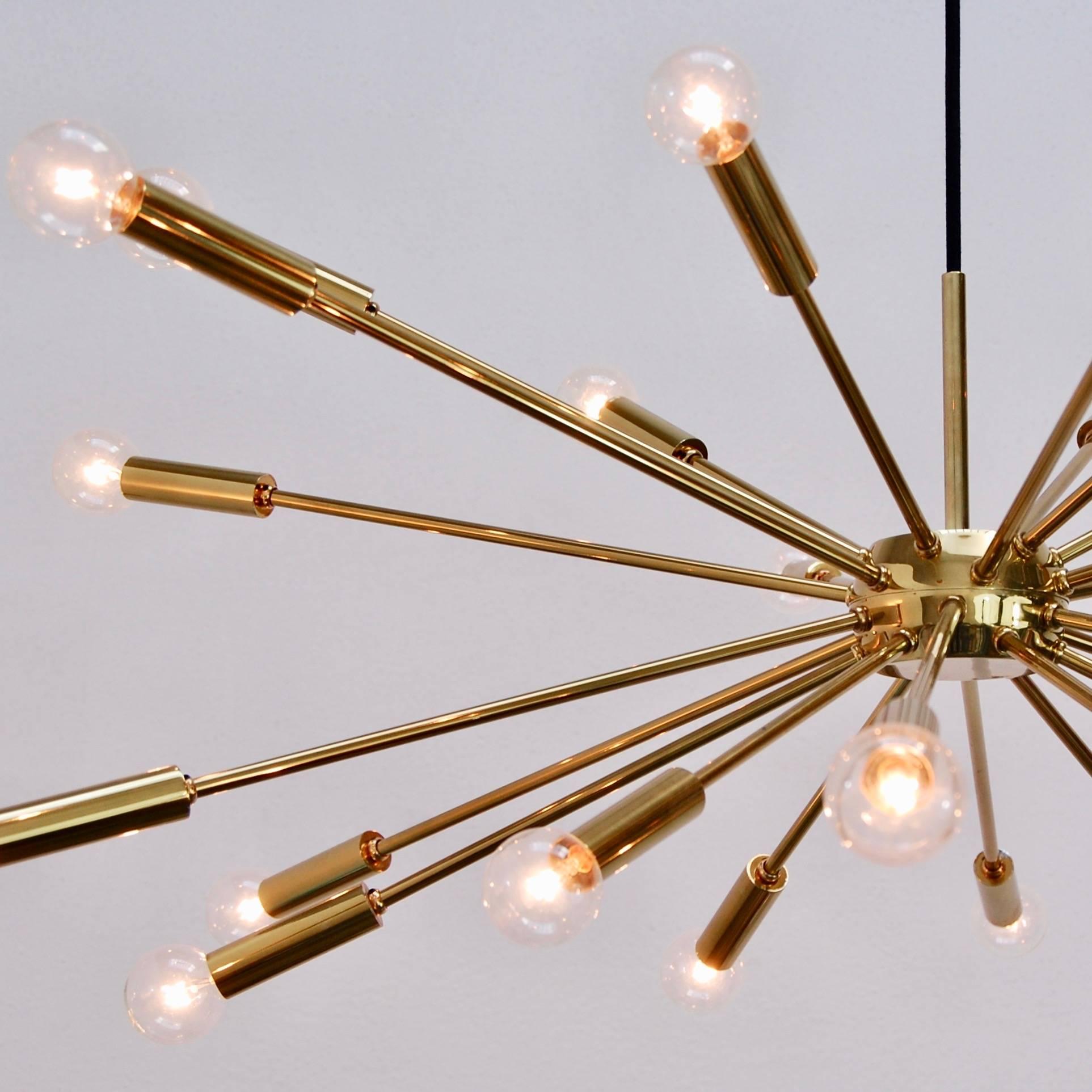 Patinated Brass Sputnik in the Manner of Gino Sarfatti For Sale