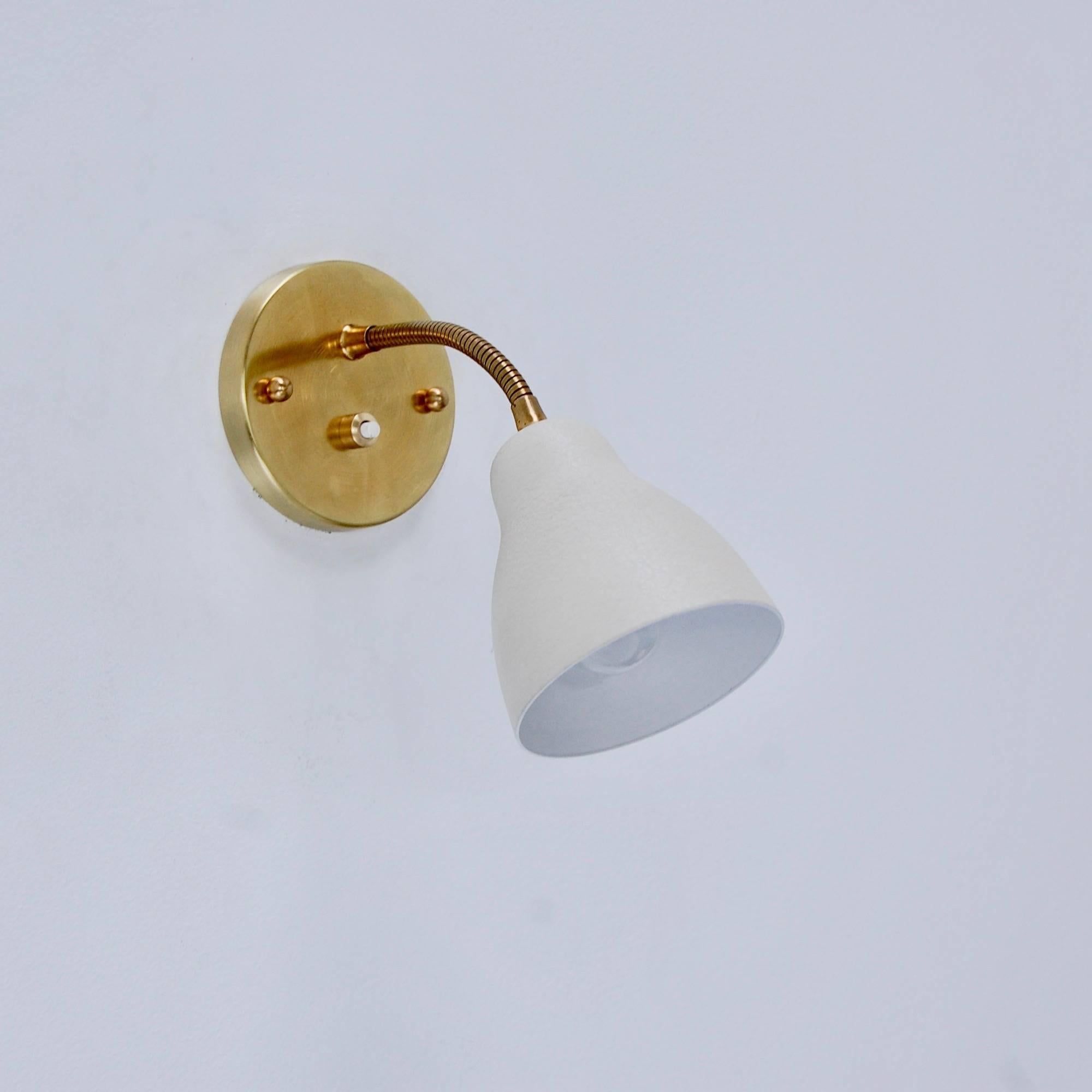 Petite French Gooseneck Sconces In Excellent Condition In Los Angeles, CA