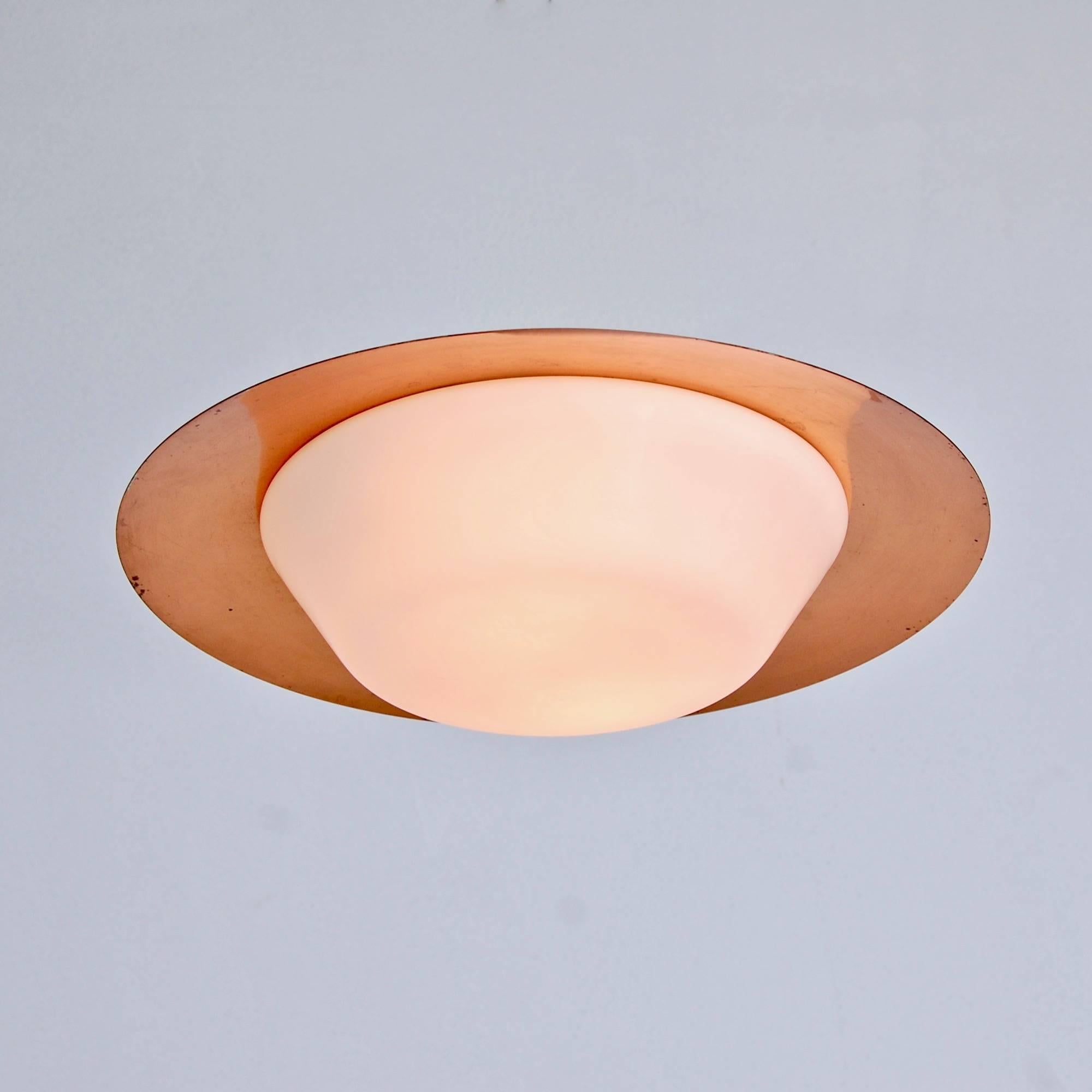 Copper Flush Mount In Distressed Condition In Los Angeles, CA