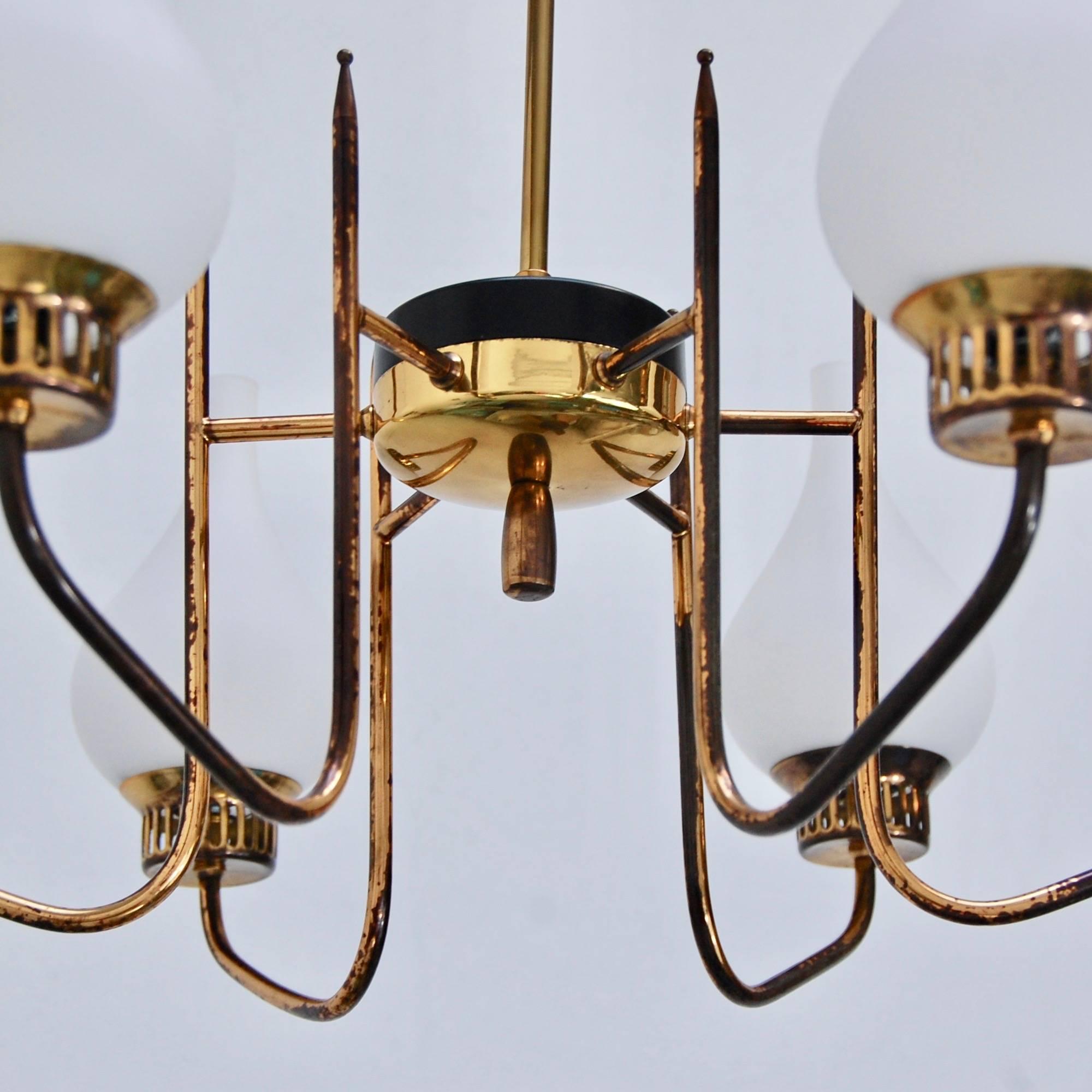 Brass Italian 1950s Chandelier