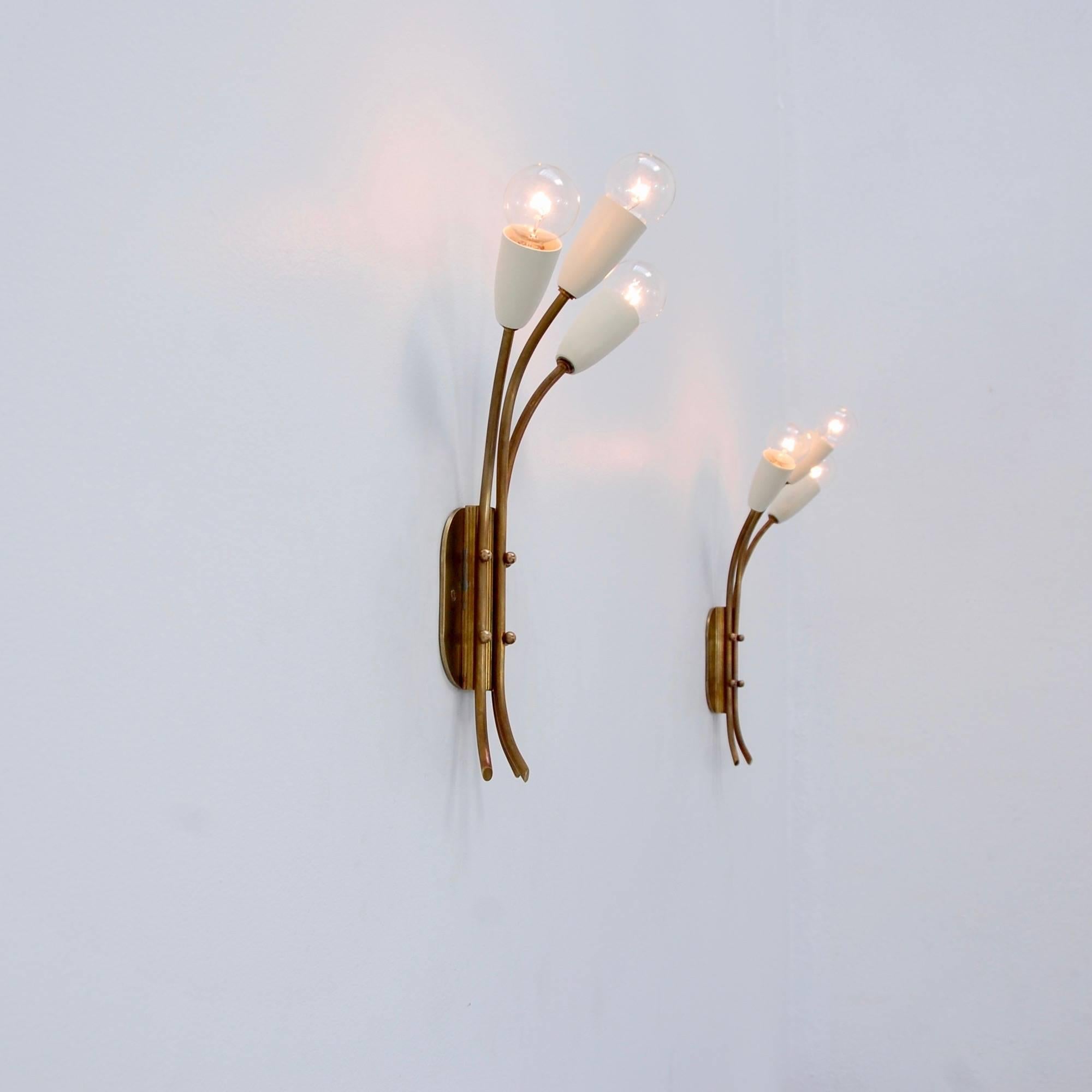 1950s Botanical Sconces In Excellent Condition In Los Angeles, CA