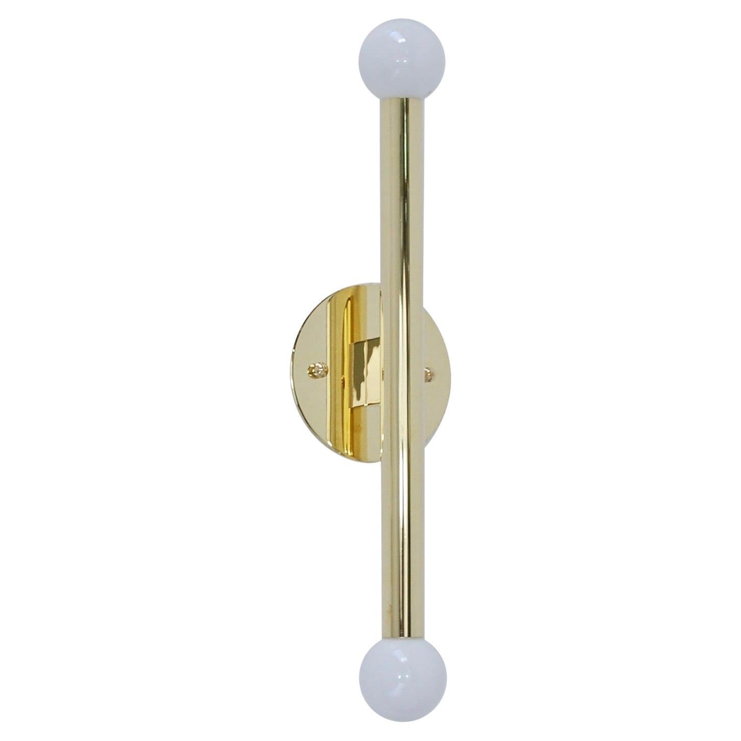 LUstick Sconce Polished Brass